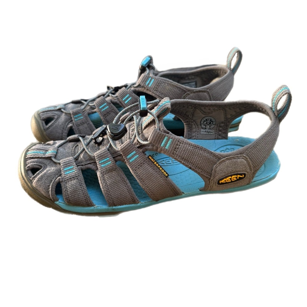 Keen Clearwater CNX Sandals women's size 7.5 Grey  Blue water hiking adjustable